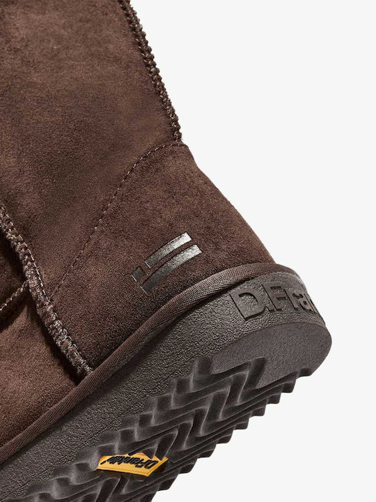 Nordic Damenstiefel mit Pelz Braun