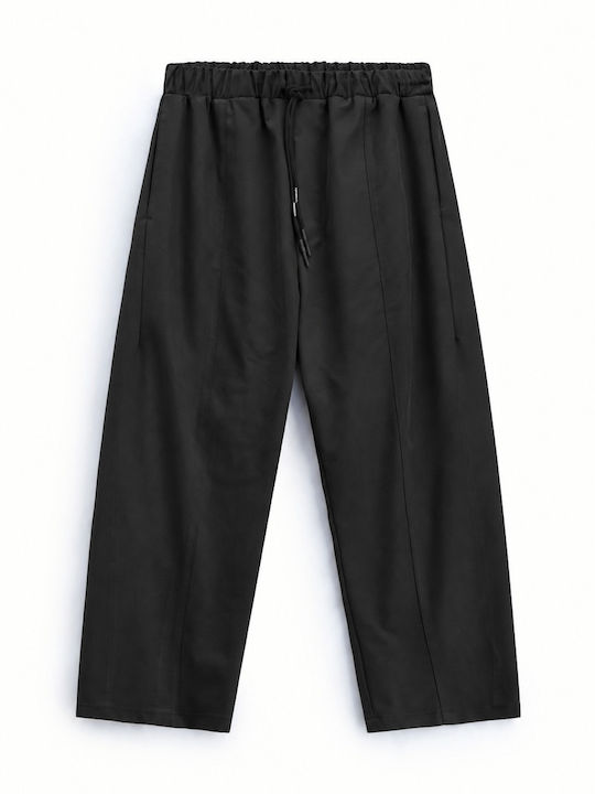 Ανδρικό Παντελόνι Κοστουμιού Baggy Μαύρο