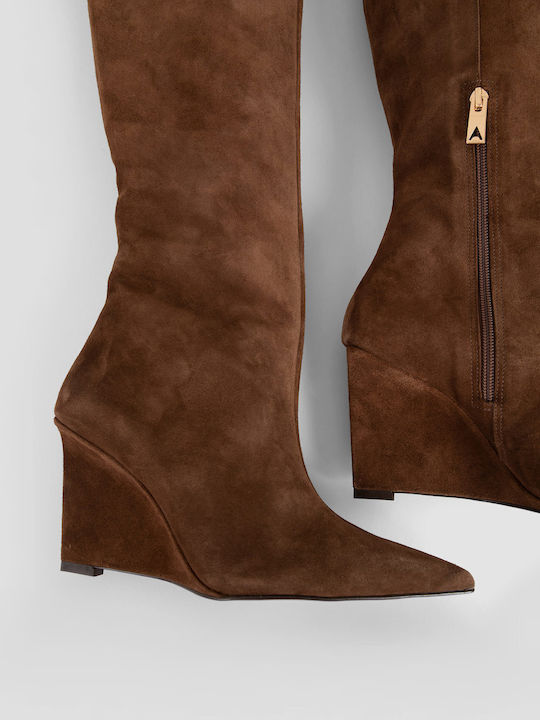 Suede Women's Boots Brown
