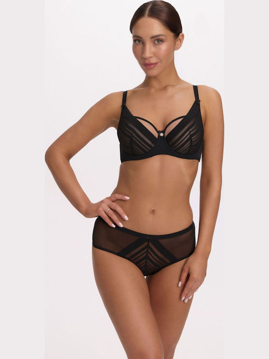 Hoch Taille Damen-Slip Schwarz