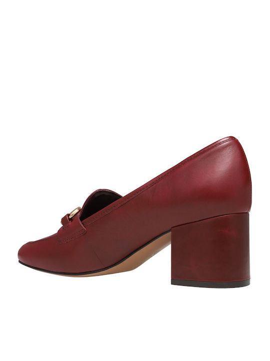 Leder Pumps Burgundisch