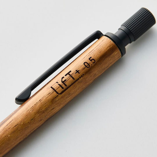 Kitera Lift Wood Mechanical Pencil 0.5mm Zebra Wood Liwood.05-zw 4580795301965