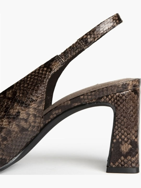 Spitze Zehe Pumps mit Hochem Absatz Braune