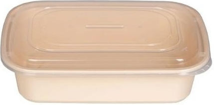 Intertan Einweg-Plastikgeschirr (Großhandel) Pp Injection Amerikanischer Stil 1250ml Premium Beige Farbe 50 Stück