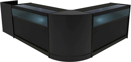 Set de tejghea pentru recepție Luna Led Cm60 Tb60 și 2 x B1500 Negru