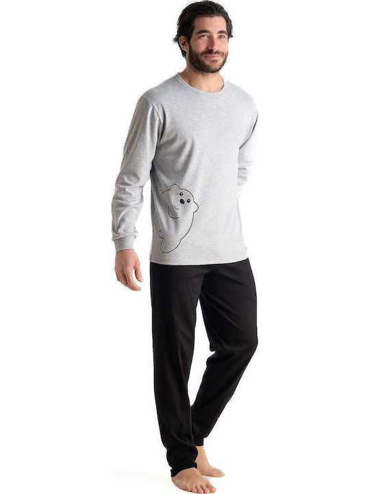 Relax Anatomic Χειμερινή Ανδρική Πιτζάμα Γκρι/μαύρο Relax Anatomic Χειμερινή Ανδρική Πιτζάμα Γκρι/μαύρο