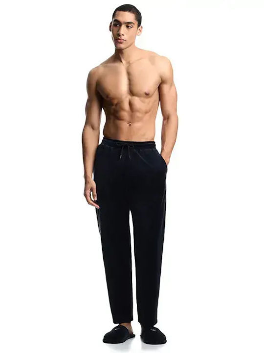 Emporio Armani Winter Herrenpyjama Blau