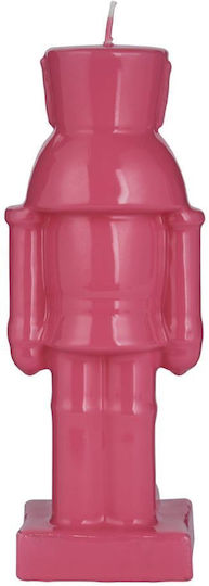 Lumânare De Crăciun Nutcracker Roz Roz Parafină Lungime 8cm X Lățime 7cm X Înălțime 21cm