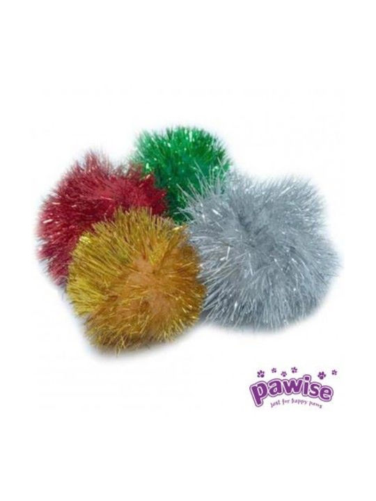 Pawise Jucării Pentru Pisici Bile Pom Pom Moi Zgomotoase 72 Bucăți 4 X 4 X 4 Cm