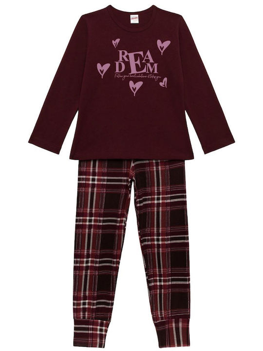 Minerva Kids Nightwear Winter Burgundy Dream Dream