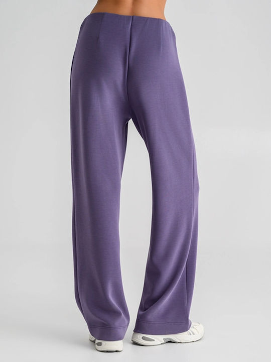 Flared Sweatpants Purple