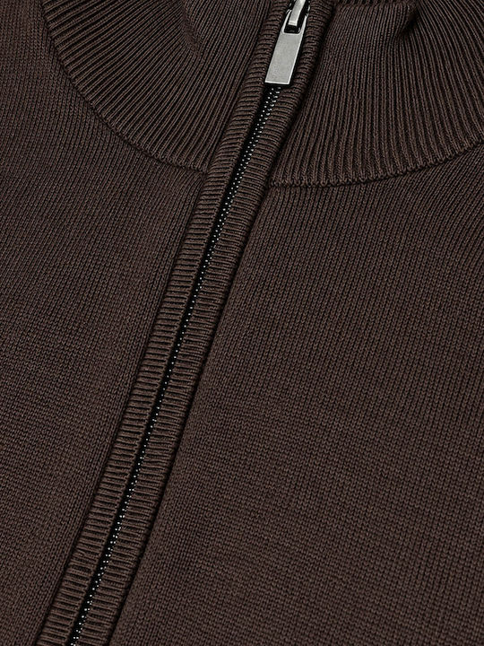 Men's Knitted Cardigan Brown