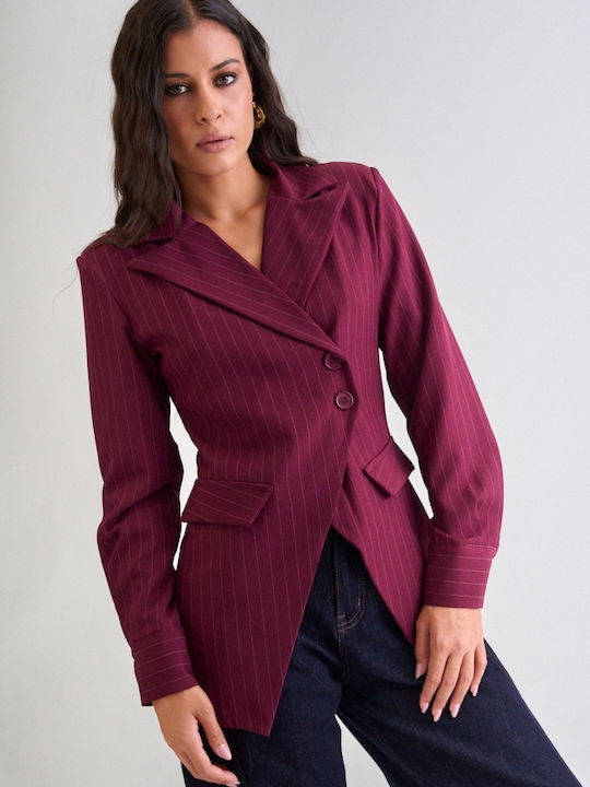 Decoro Decoro Damen Blazer Burgundisch