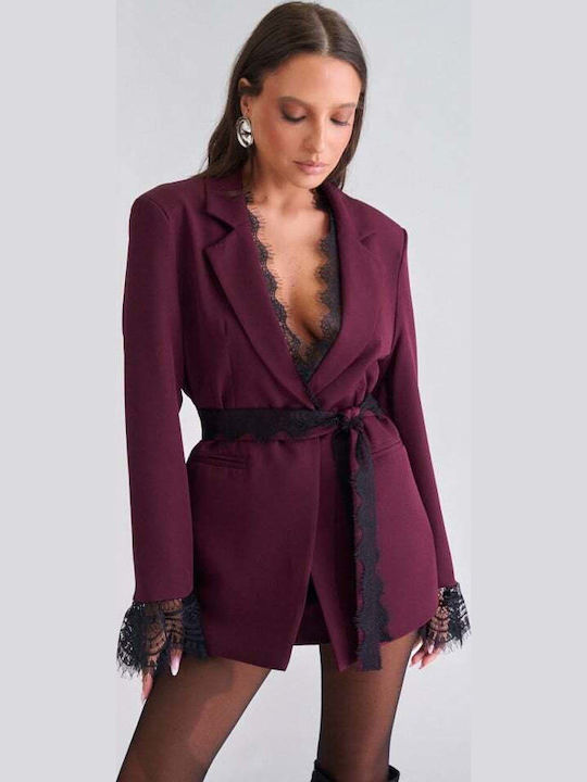 Decoro Decoro Damen Blazer Burgundisch