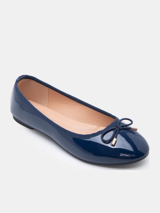 Women's Pointed Toe Ballerina Shoes Navy Blue