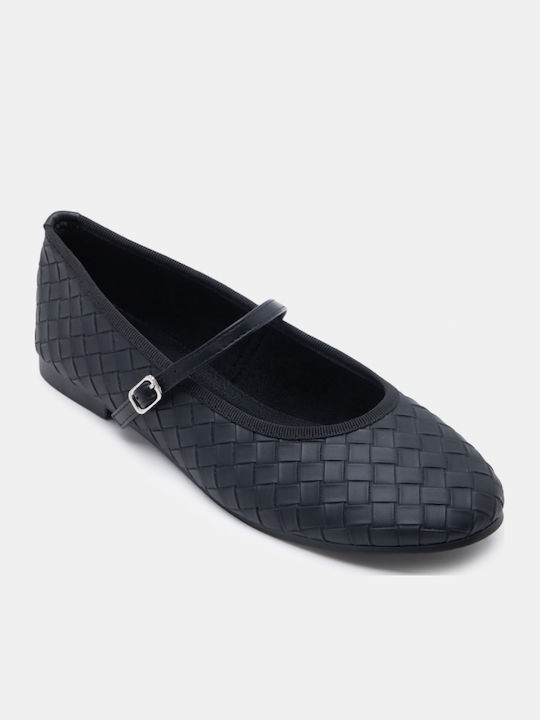 Women's Ballerina Shoes Mary Jane with Strap / Buckle Black