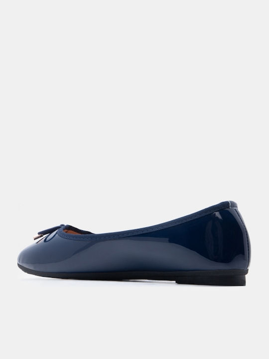 Women's Pointed Toe Ballerina Shoes Navy Blue