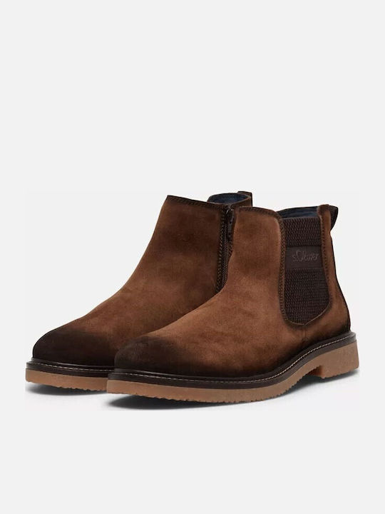 Brown Leather Chelsea Boots