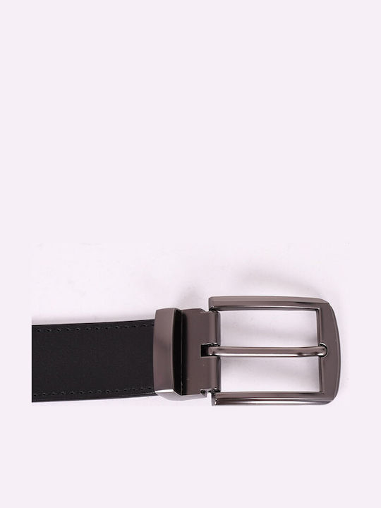 Men's Leather Double Sided Black Belt