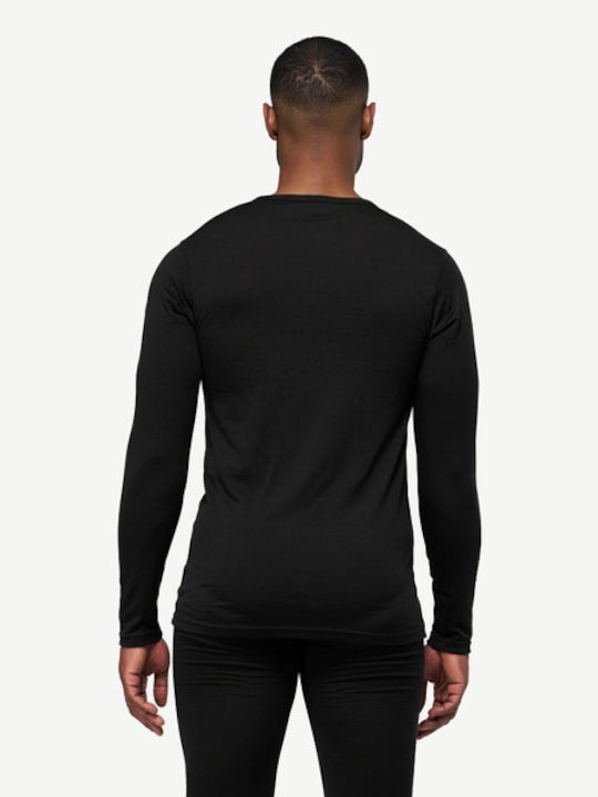 Men's Thermal Underwear Devold Breeze Merino 150 Shirt Black Black Go 180 221 A