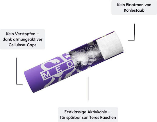 Medusa Schlank Biologisch Abbaubare 50 Filter-Tipps 50 Stück