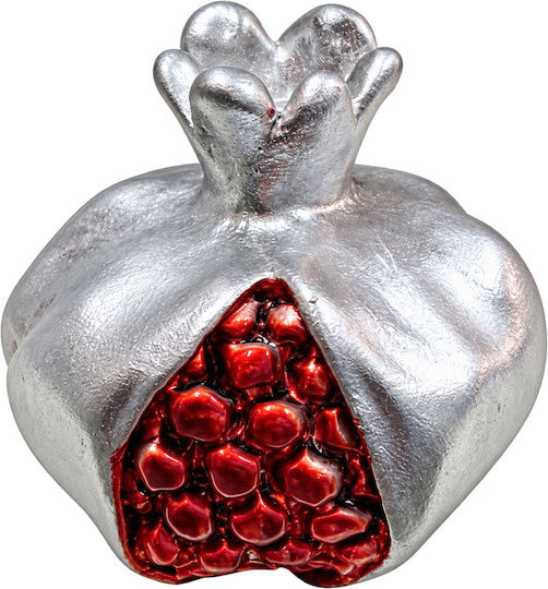 Galifas Handgefertigter Glücksbringer-Typ Tischplatte Granatapfel Silber 5x6cm