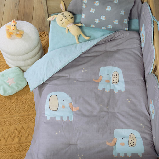 Nef-Nef Homeware Halat de baie pentru copii Elephants Gri cu glugă