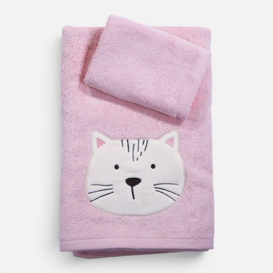 Nef-Nef Homeware Kinderbademantel Cats Are Perfect Lotus Rosa Mit Kapuze