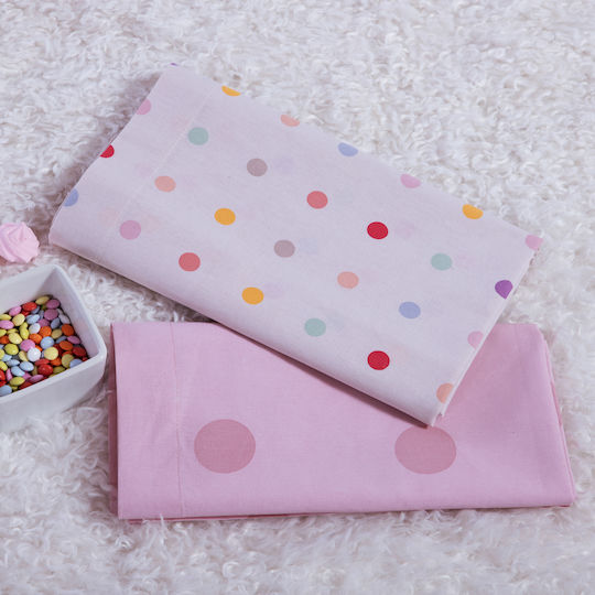 Nef-Nef Homeware Kinderbademantel Dots Ecru/Pink mit Kapuzen-