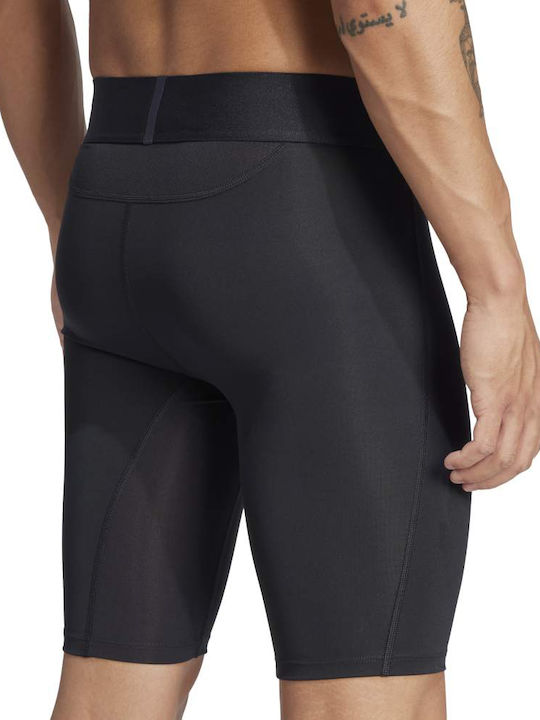 adidas Techfit Herren Sportleggings Kompression Kurze Schwarz