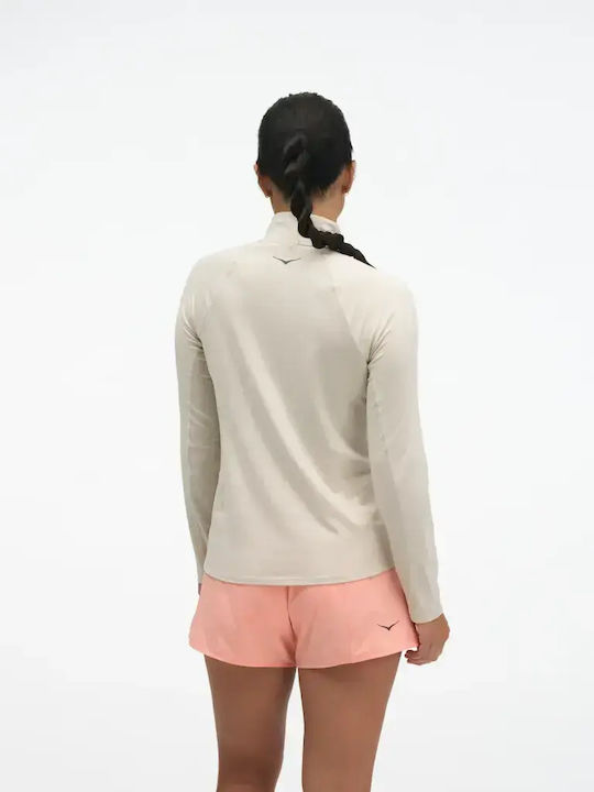 HOKA Women's Long Sleeve Blouse with Zipper Grey