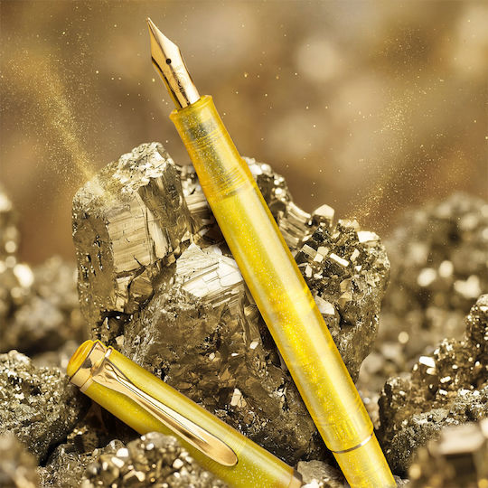 Pelikan Classic M200 Stilou Caligrafie Medium Gri din Otel