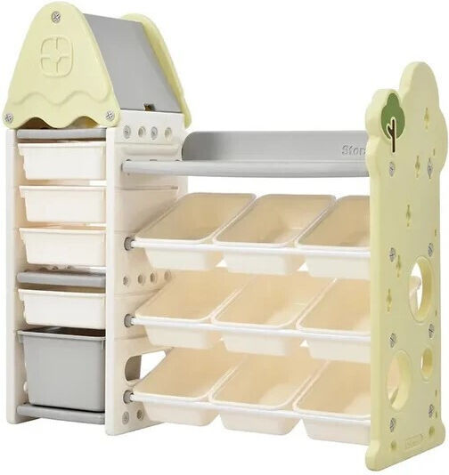 Bibliotecă de Pardoseală din Lemn Verde 108x44x103cm Bibliotecă de Pardoseală din Lemn Verde 108x44x103cm