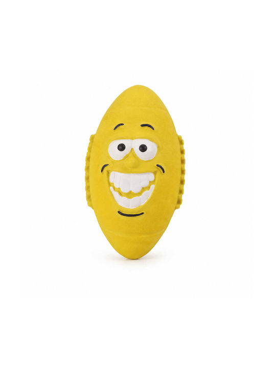 Yellow Rubber Chewing Dog Toy Ball