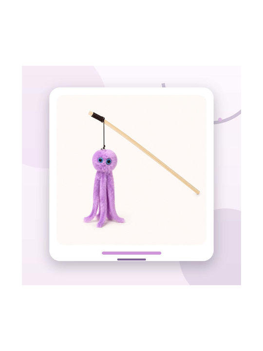 Băț De Pescuit Pisici Plus Caracatiță Clopoțel Violet