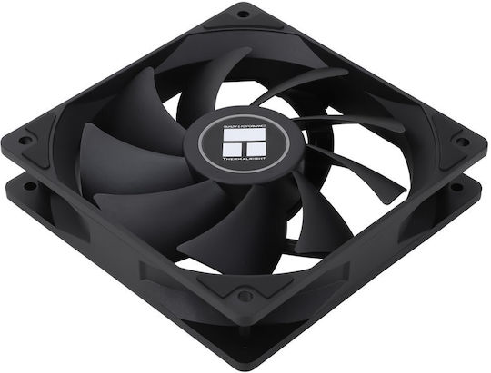 Thermalright TL-C12C Extrem Ventilator pentru Carcasă 120mm (1850rpm / 82cfm) Fără LED-uri Iluminare și Conexiune 4-Pin PWM Negru