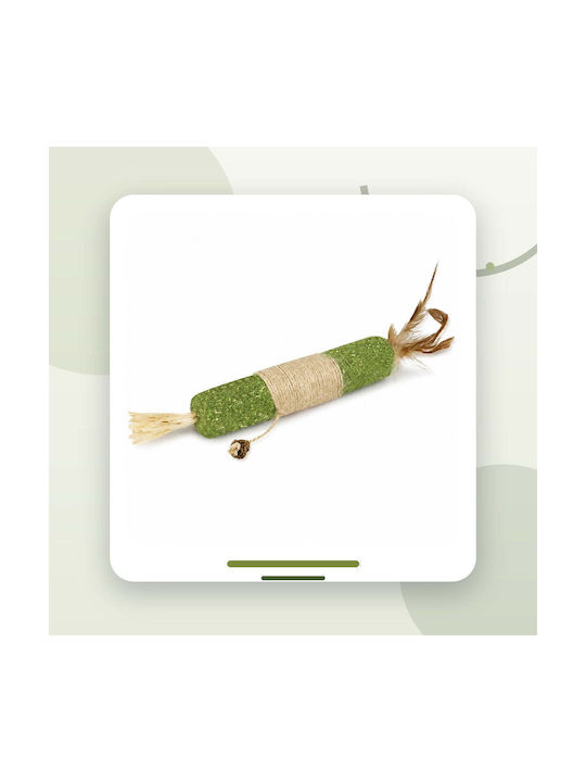 Jucărie De Mestecat Pentru Pisici Cu Iarba-Mâței Sisal Verde Naturală Cu Pene