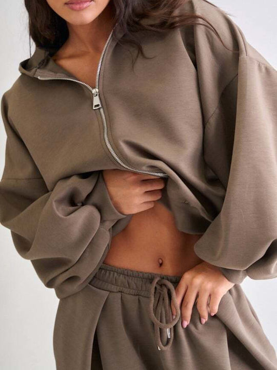 Damen Jogginghosen Beiges Dunkel Set