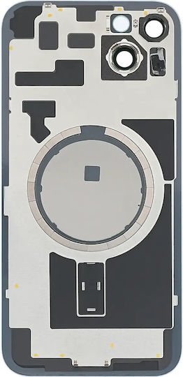 Back Glass W Magsafe Magnet iPhone 14 Plus Aftermarket Blau Kein Logo