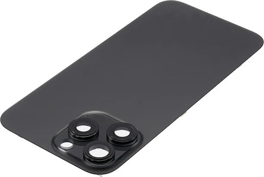 Sticlă Spate Cu MagSafe Magnet Iphone 16 Pro Max Fără Logo Aftermarket Negru Titan