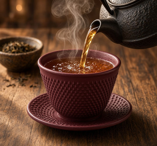 Dinox Tasse Tee Gusseisen Rot 120ml