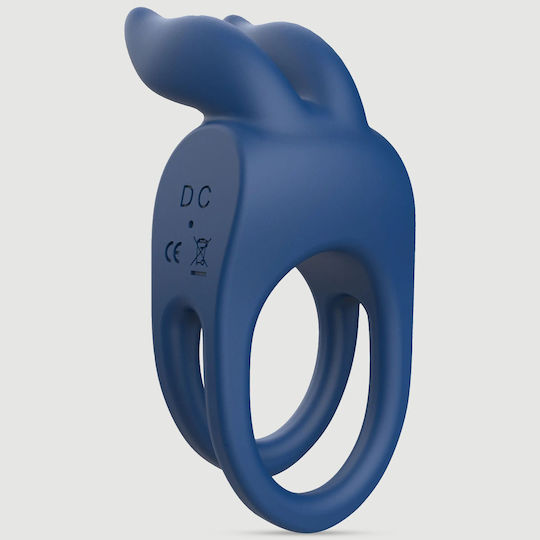 Inele Pentru Penis Cocoș și Testicule Din Silicon Cu Urechi De Iepure și Vibrație Fierce Controlate De La Distanță Albastru