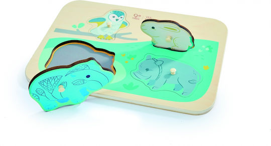Wooden Kids Puzzle Pegged Animal Friends 5pcs Hape