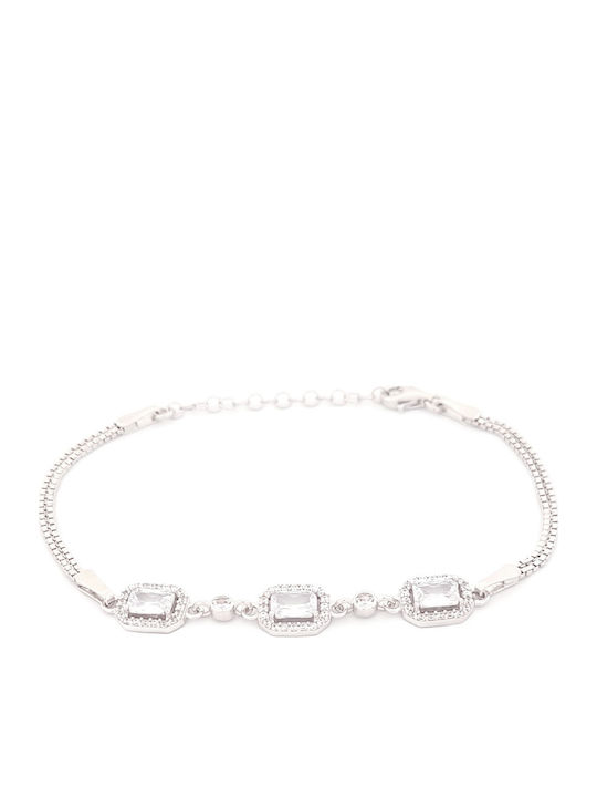 Brățară Pentru Femei Lanț Din Argint Cu Zircon 20cm Brățară Pentru Femei Lanț Din Argint Cu Zircon 20cm