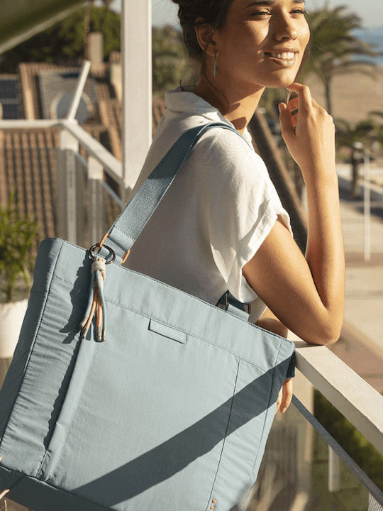 Women's Light Blue Shopper Bag
