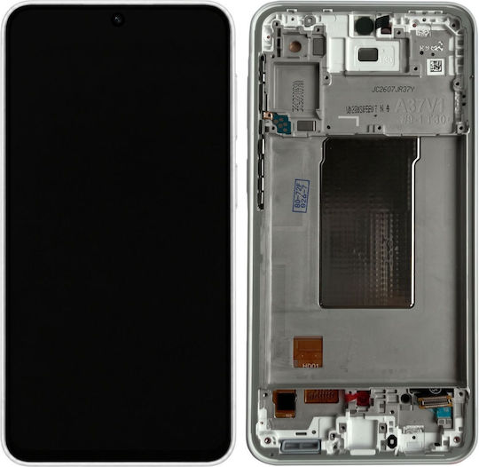 Clappio Ecran complet Samsung Galaxy A37 5g Panou OLED flexibil Cu Ramă Alb