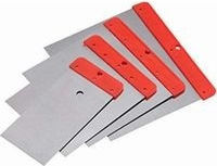 Set 4 Spatule Japoneze Connex Metal Dimensiuni 12x5 Cm 8 Cm 10 Cm 12 Cm Set Profesional Pentru Gletuit Lucrări De Finisare