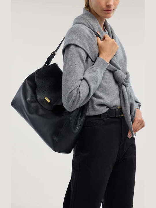 Leather Women's Shoulder Bag Black