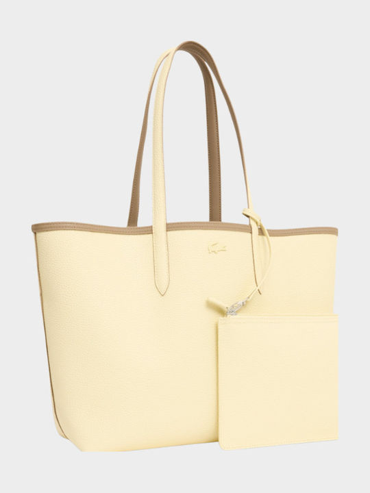 Fabric Women's Tote Bag Croco Tabac Brown