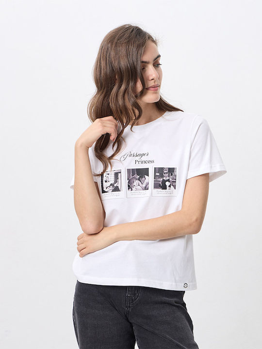 Damen T-Shirt Weiß